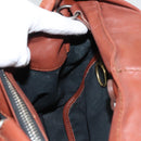 Chloe Betty Hand Bag Leather Brown Silver gold Auth BA1940-24