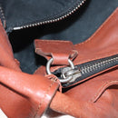 Chloe Betty Hand Bag Leather Brown Silver gold Auth BA1940-27