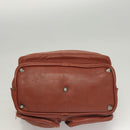 Chloe Betty Hand Bag Leather Brown Silver gold Auth BA1940-5