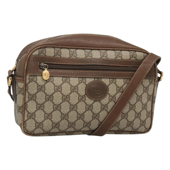 GUCCI GG Supreme Shoulder Bag PVC Beige Gold 001 56 0942 Auth BA1941