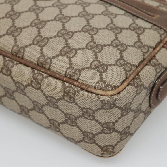 GUCCI GG Supreme Shoulder Bag PVC Beige Gold 001 56 0942 Auth BA1941