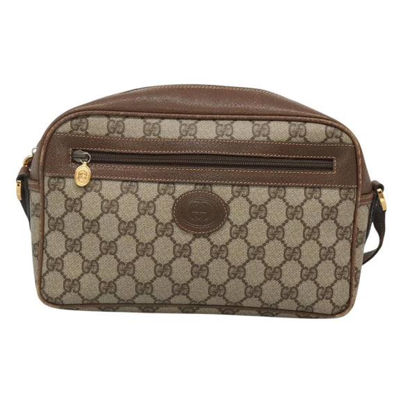 GUCCI GG Supreme Shoulder Bag PVC Beige Gold 001 56 0942 Auth BA1941