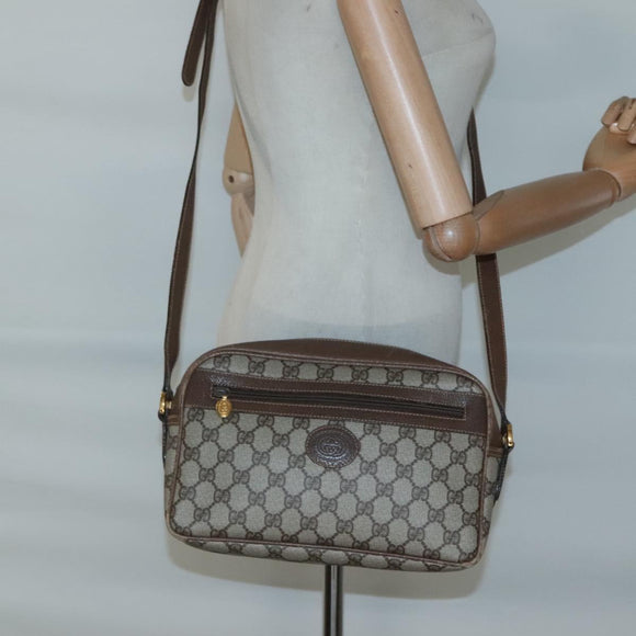 GUCCI GG Supreme Shoulder Bag PVC Beige Gold 001 56 0942 Auth BA1941