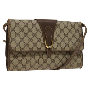 GUCCI GG Supreme Shoulder Bag PVC Beige Gold 904 02 050 Auth BA1943