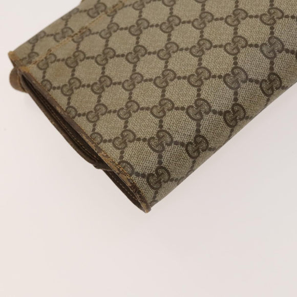 GUCCI GG Supreme Shoulder Bag PVC Beige Gold 904 02 050 Auth BA1943