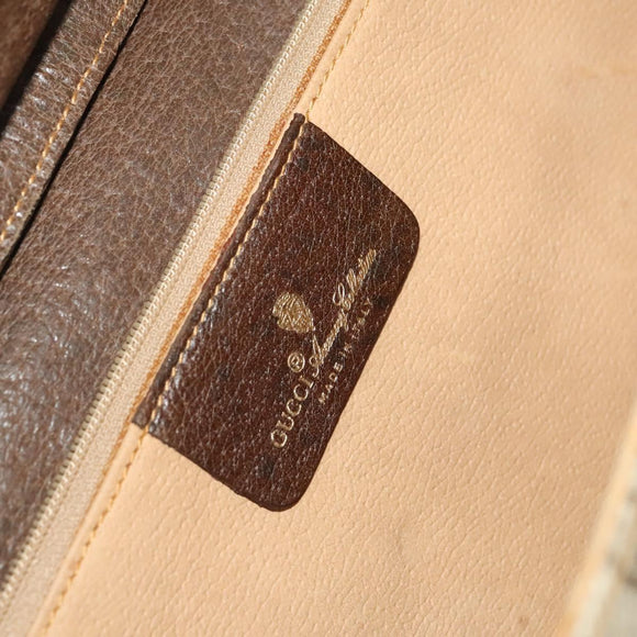 GUCCI GG Supreme Shoulder Bag PVC Beige Gold 904 02 050 Auth BA1943