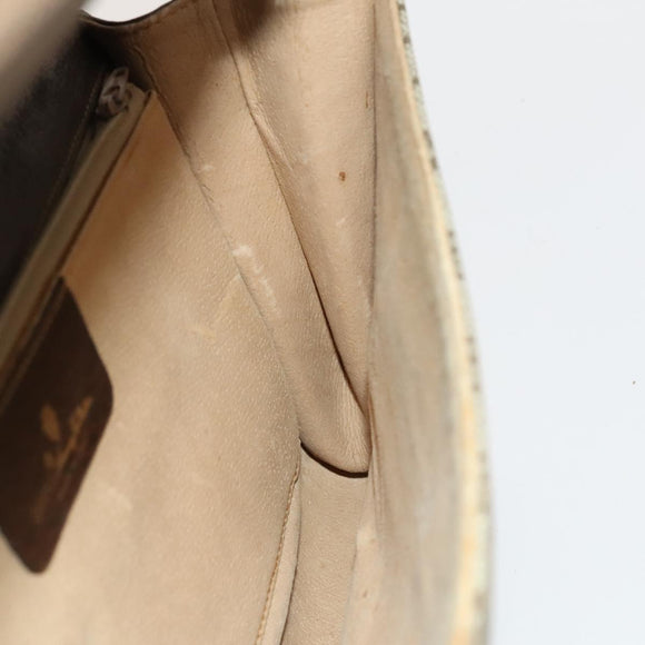 GUCCI GG Supreme Shoulder Bag PVC Beige Gold 904 02 050 Auth BA1943