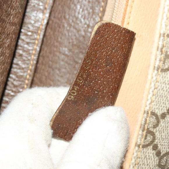 GUCCI GG Supreme Shoulder Bag PVC Beige Gold 904 02 050 Auth BA1943