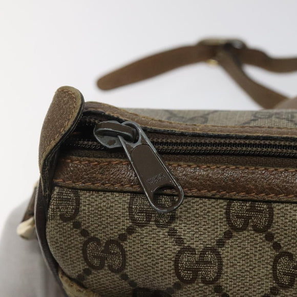 GUCCI GG Supreme Web Sherry Line Shoulder Bag PVC Beige 89 02 032 Auth BA1944