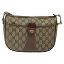 GUCCI GG Supreme Web Sherry Line Shoulder Bag PVC Beige 89 02 032 Auth BA1944-13