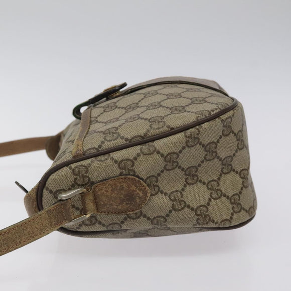 GUCCI GG Supreme Web Sherry Line Shoulder Bag PVC Beige 89 02 032 Auth BA1944