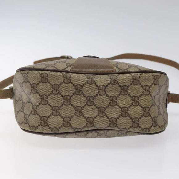 GUCCI GG Supreme Web Sherry Line Shoulder Bag PVC Beige 89 02 032 Auth BA1944