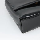 GUCCI Shoulder Bag Enamel Black Gold 007 3444 0282 Auth BA1950-14