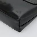 GUCCI Shoulder Bag Enamel Black Gold 007 3444 0282 Auth BA1950-15