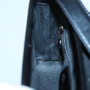 GUCCI Shoulder Bag Enamel Black Gold 007 3444 0282 Auth BA1950-19