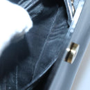 GUCCI Shoulder Bag Enamel Black Gold 007 3444 0282 Auth BA1950-11