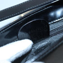 GUCCI Shoulder Bag Enamel Black Gold 007 3444 0282 Auth BA1950-12