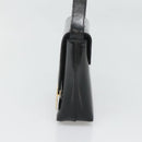 GUCCI Shoulder Bag Enamel Black Gold 007 3444 0282 Auth BA1950-4