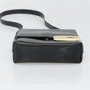 GUCCI Shoulder Bag Enamel Black Gold 007 3444 0282 Auth BA1950-5