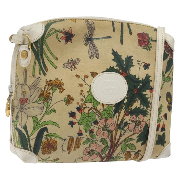 GUCCI Shoulder Bag Canvas Beige Gold 007 115 1093 Auth BA1952