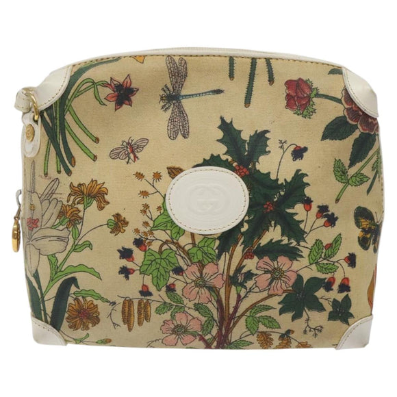 GUCCI Shoulder Bag Canvas Beige Gold 007 115 1093 Auth BA1952