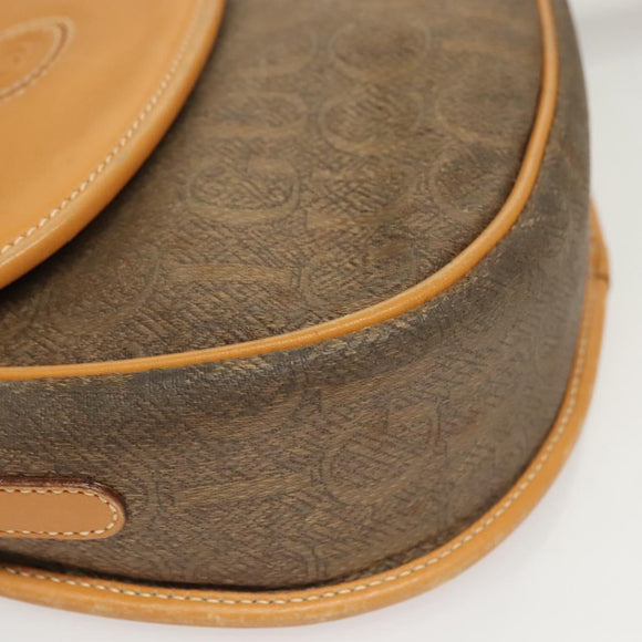 GUCCI Shoulder Bag Canvas Leather Beige 007 261 0074 Auth BA1953