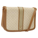 GUCCI Micro GG Supreme Shoulder Bag PVC White Gold Auth BA1955-1