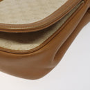 GUCCI Micro GG Supreme Shoulder Bag PVC White Gold Auth BA1955-14