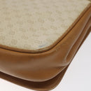 GUCCI Micro GG Supreme Shoulder Bag PVC White Gold Auth BA1955-15