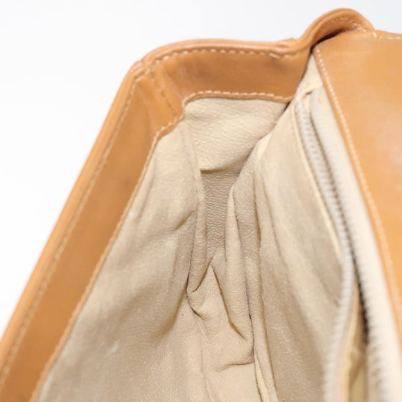 GUCCI Micro GG Supreme Shoulder Bag PVC White Gold Auth BA1955