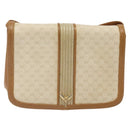 GUCCI Micro GG Supreme Shoulder Bag PVC White Gold Auth BA1955-13