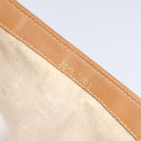 GUCCI Micro GG Supreme Shoulder Bag PVC White Gold Auth BA1955-12