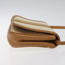 GUCCI Micro GG Supreme Shoulder Bag PVC White Gold Auth BA1955-3