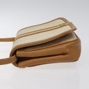 GUCCI Micro GG Supreme Shoulder Bag PVC White Gold Auth BA1955-4