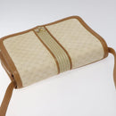 GUCCI Micro GG Supreme Shoulder Bag PVC White Gold Auth BA1955-6