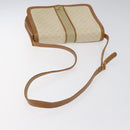 GUCCI Micro GG Supreme Shoulder Bag PVC White Gold Auth BA1955-7