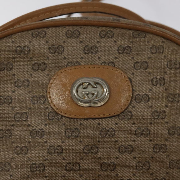 GUCCI Micro GG Supreme Shoulder Bag PVC Beige Auth BA1956