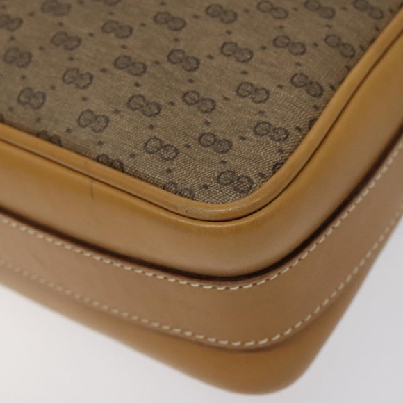 GUCCI Micro GG Supreme Shoulder Bag PVC Beige Gold 001 067 1281 Auth BA1957