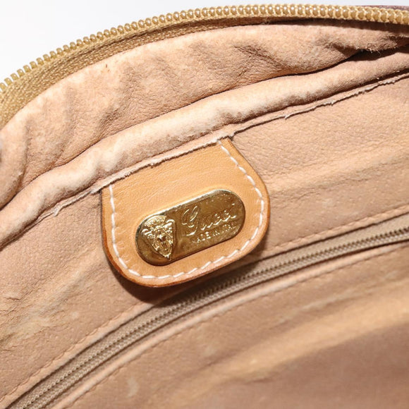 GUCCI Micro GG Supreme Shoulder Bag PVC Beige Gold 001 067 1281 Auth BA1957