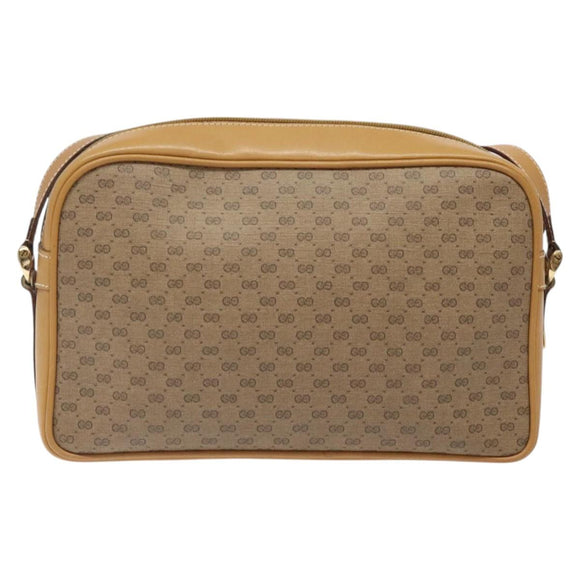 GUCCI Micro GG Supreme Shoulder Bag PVC Beige Gold 001 067 1281 Auth BA1957