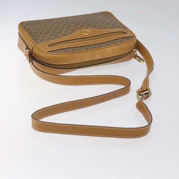 GUCCI Micro GG Supreme Shoulder Bag PVC Beige Gold 001 067 1281 Auth BA1957