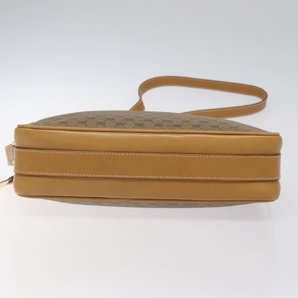 GUCCI Micro GG Supreme Shoulder Bag PVC Beige Gold 001 067 1281 Auth BA1957