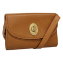 Christian Dior Shoulder Bag Leather Beige Auth BA196-1