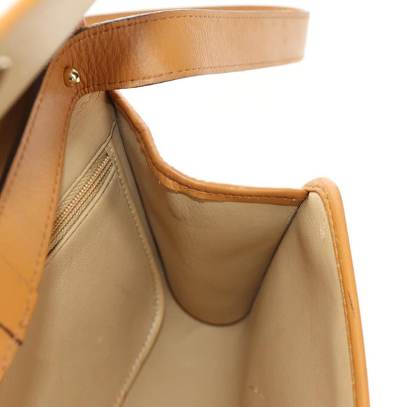 Christian Dior Shoulder Bag Leather Beige Auth BA196
