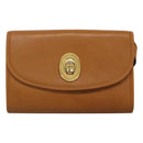 Christian Dior Shoulder Bag Leather Beige Auth BA196-13