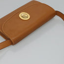 Christian Dior Shoulder Bag Leather Beige Auth BA196-6