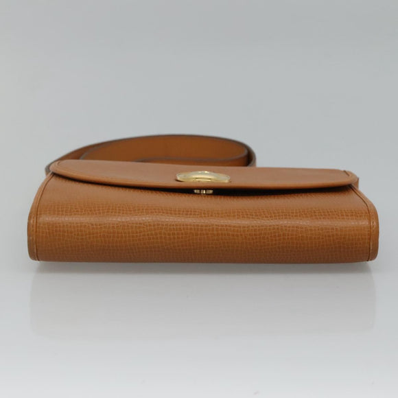 Christian Dior Shoulder Bag Leather Beige Auth BA196