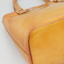 LOUIS VUITTON Monogram Vernis Houston Hand Bag Beige M91004 LV Auth BA1969-13