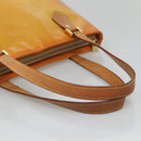 LOUIS VUITTON Monogram Vernis Houston Hand Bag Beige M91004 LV Auth BA1969-7