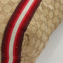GUCCI GG Canvas Sherry Line Tote Bag Beige Red 189669 Auth BA1983-12